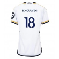 Real Madrid Aurelien Tchouameni #18 Domáci Ženy futbalový dres 2023-24 Krátky Rukáv